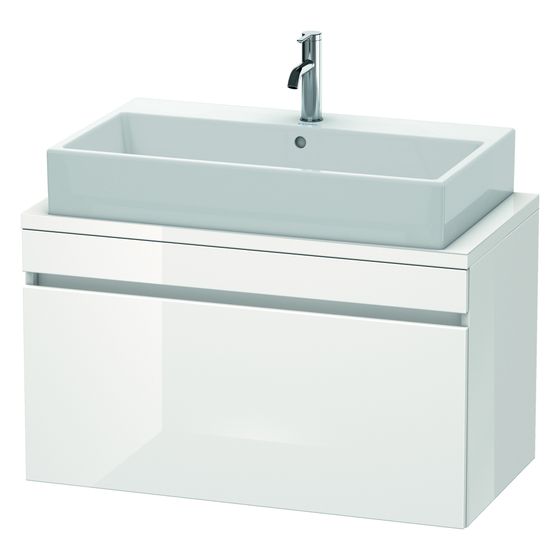 Duravit DuraStyle Konsolenwaschtischunterbau wandh. 478x900x512mm ohne KSP C Nussb. dunkel Matt/Basalt Matt Grifflos 1 Ausz