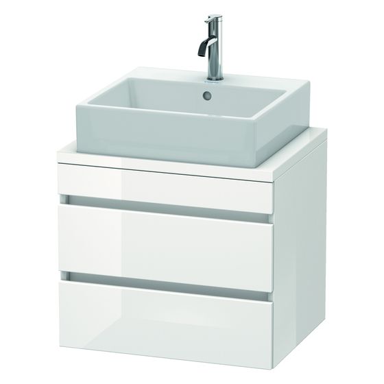 Duravit DuraStyle Konsolenwaschtischunterbau wandh 478x600x512mm ohne KSP Compact Basalt Matt/Korpus Mattweiß Grifflos 2 Schubk