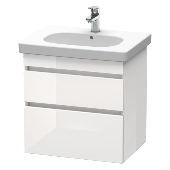 Duravit DuraStyle Waschtischunterbau wandhäng. 453x600x610mm Taupe Matt, Dekor/Korpus Mattweiß, Grifflos, 2 SK
