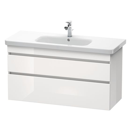 Duravit DuraStyle Waschtischunterbau wandhäng. 448x1130x610mm Mattweiß, Dekor/Korpus Basalt Matt, Grifflos, 2 SK
