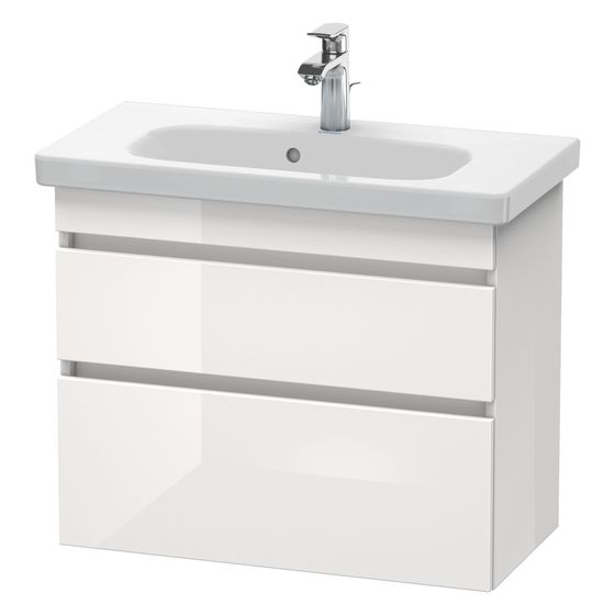 Duravit DuraStyle Waschtischunterbau wandh. 368x730x610mm Compact, Mattweiß, Dekor/Korpus Basalt Matt, Grifflos, 2 SK