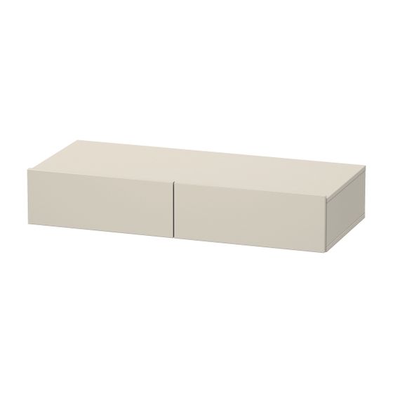 Duravit DuraStyle Schubkastenablage 440x1000x182mm, 2 Schubkästen, mit Konsolenplatte, Taupe Matt, Grifflos