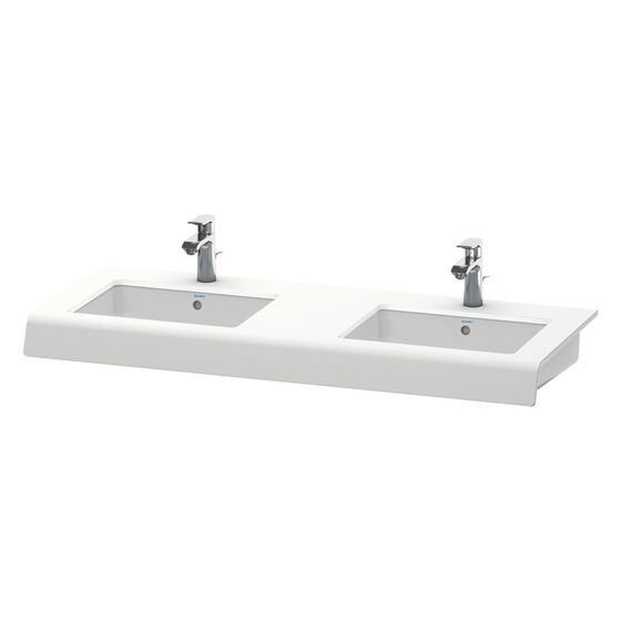 Duravit DuraStyle Konsole variabel 550x800-2000x100mm, wandhäng., Mattweiß, ohne Konsolenträger, 2 Ausschnitte