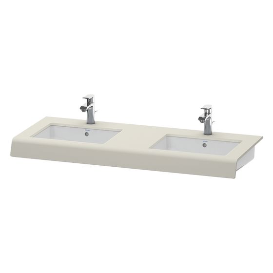 Duravit DuraStyle Konsole variabel 550x800-2000x100mm, wandhäng., Taupe Matt, ohne Konsolenträger, 2 Ausschnitte