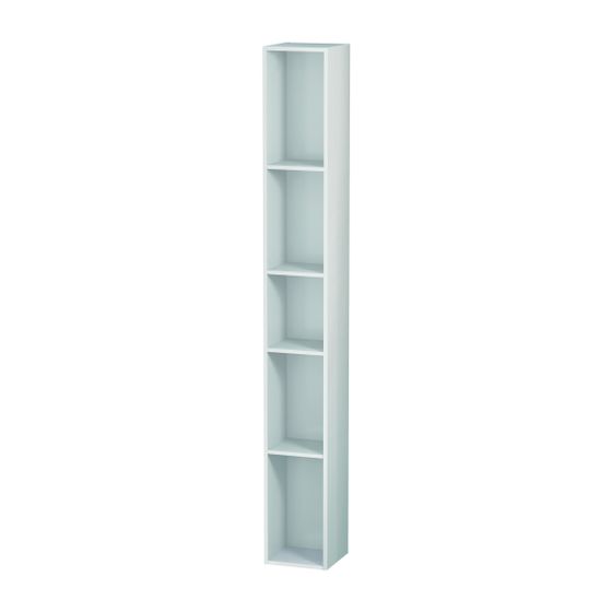 Duravit L-Cube Regalelement Wandmontage 180x180x1400mm, Weiß Hochglanz Lack, 5 oF, mit Befestigungsmaterial