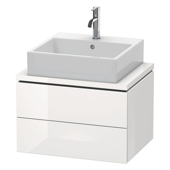 Duravit L-Cube Konsolenwaschtischunterbau wandh 477x620x400mm Compact, Eiche Marmoriert Matt, ohne KSP, Dekor, 2 SK, Grifflos