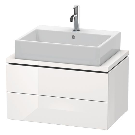 Duravit L-Cube Konsolenwaschtischunterbau wandh 477x720x400mm Compact, Eiche Marmoriert Matt, ohne KSP, Dekor, 2 SK, Grifflos