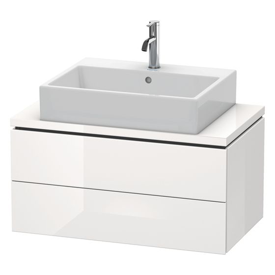 Duravit L-Cube Konsolenwaschtischunterbau wandh 477x820x400mm Compact, Eiche Marmoriert Matt, ohne KSP, Dekor, 2 SK, Grifflos