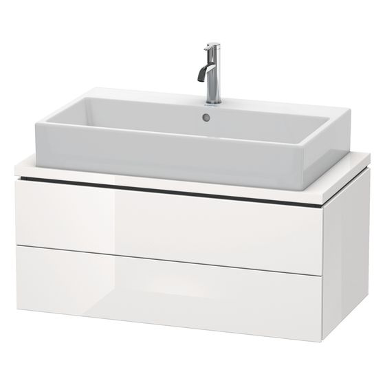 Duravit L-Cube Konsolenwaschtischunterbau wandh 477x920x400mm Compact, Eiche Marmoriert Matt, ohne KSP, Dekor, 2 SK, Grifflos