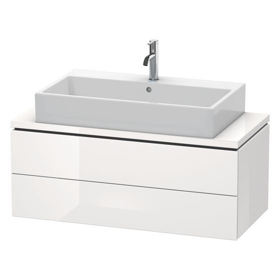 Duravit L-Cube Konsolenwaschtischunterbau wandh 477x1020x400mm Compact, Eiche Marmoriert Matt, ohne KSP, Dekor, 2 SK, Grifflos