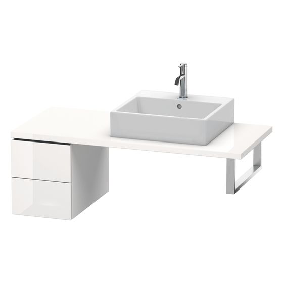 Duravit Unterschrank Echtholzfurnier, 547x320x400mm 2 SK, mittig, mit KSP, Eiche Marmoriert Matt, Grifflos für Konsole L-Cube