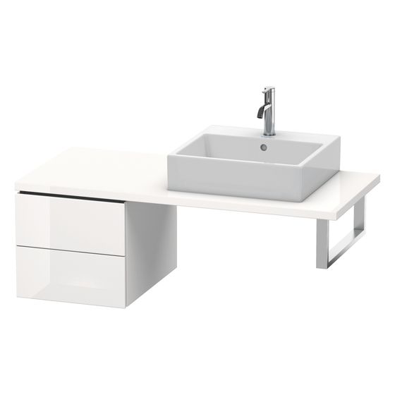 Duravit Unterschrank Echtholzfurnier, 547x420x400mm 2 SK, mittig, mit KSP, Eiche Marmoriert Matt, Grifflos für Konsole L-Cube