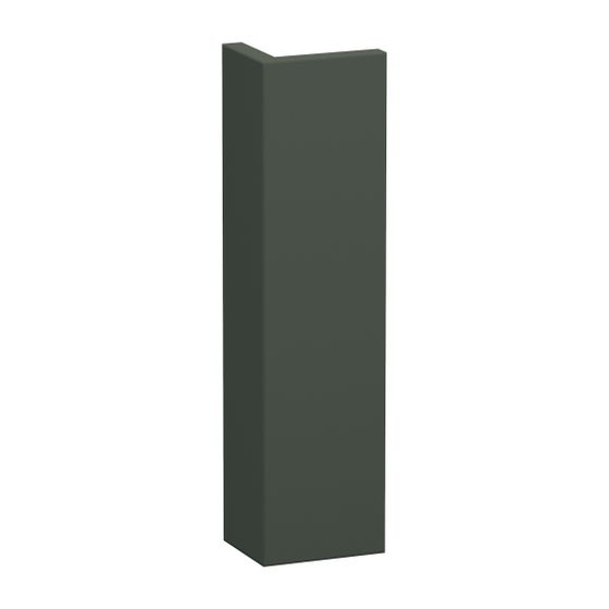 Duravit L-Cube Korpusblende 16x20x400mm, Flanell Grau Seidenmatt, Passend zu Serie L-Cube, Geeignet für Konsole