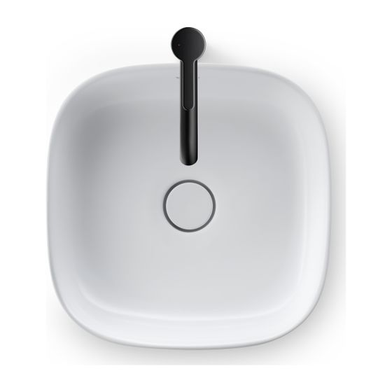 Duravit Zencha Aufsatzbecken 420mm, Weiß Seidenmatt, WonderGliss, DuraCeram, Quadratisch, ohne Überlauf und HLB