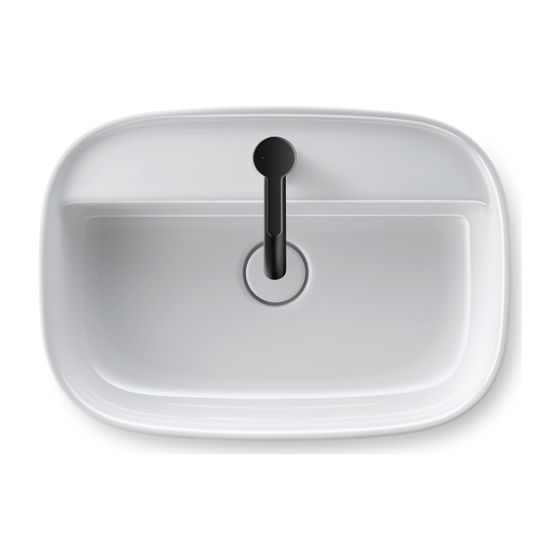 Duravit Zencha Aufsatzbecken 550mm, Weiß Hochglanz, WonderGliss, DuraCeram, Rechteckig, mit HLB, ohne Überlauf