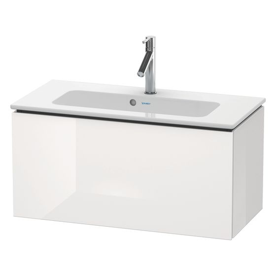 Duravit L-Cube Waschtischunterbau wandh. 391x820x400mm Compact Eiche Marmoriert Matt, Grifflos, 1 Auszug
