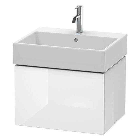 Duravit L-Cube Waschtischunterbau wandh. 459x584x394mm Eiche Marmoriert Matt, Grifflos, 1 Auszug