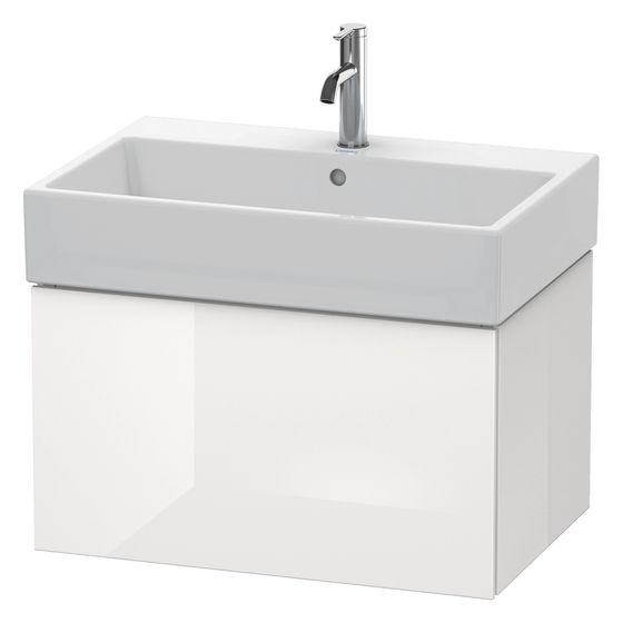 Duravit L-Cube Waschtischunterbau wandh. 459x684x394mm Eiche Marmoriert Matt, Grifflos, 1 Auszug