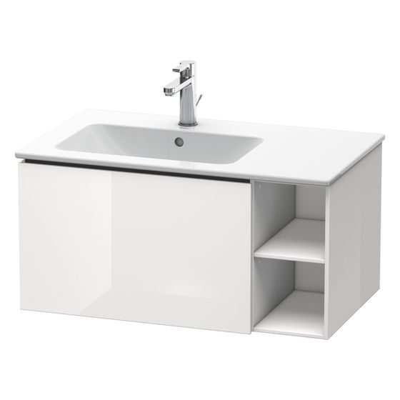 Duravit L-Cube Waschtischunterbau wandh. 481x820x400mm Eiche Marmoriert Matt, Grifflos, 1 Auszug, LC619105555
