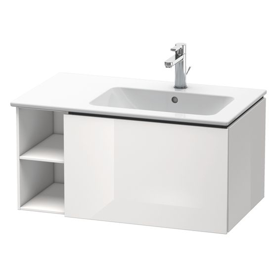 Duravit L-Cube Waschtischunterbau wandh. 481x820x400mm Eiche Marmoriert Matt, Grifflos, 1 Auszug, LC619205555