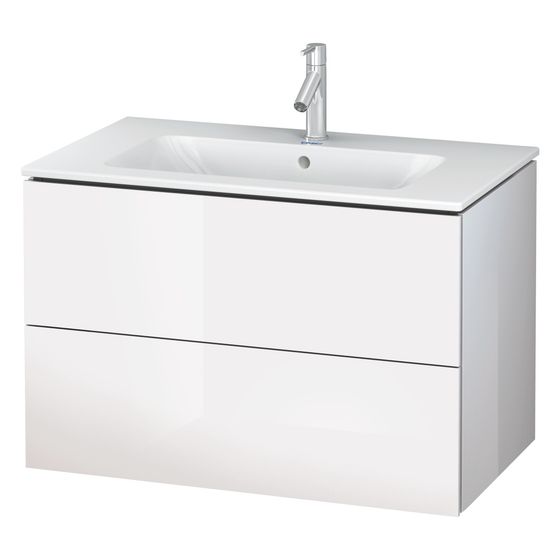Duravit L-Cube Waschtischunterbau wandh. 481x820x550mm Eiche Marmoriert Matt, Grifflos, 2 Schubkästen, LC624105555
