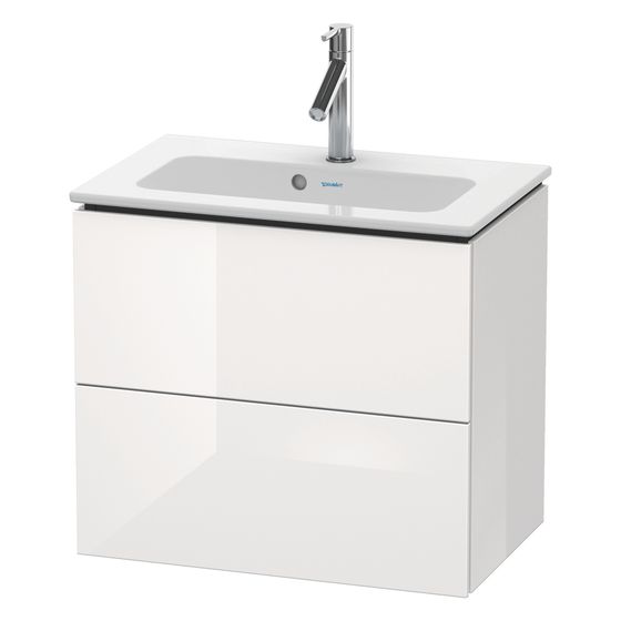 Duravit L-Cube Waschtischunterbau wandh. 391x620x550mm Compact, Eiche Marmoriert Matt, Grifflos, 2 SK