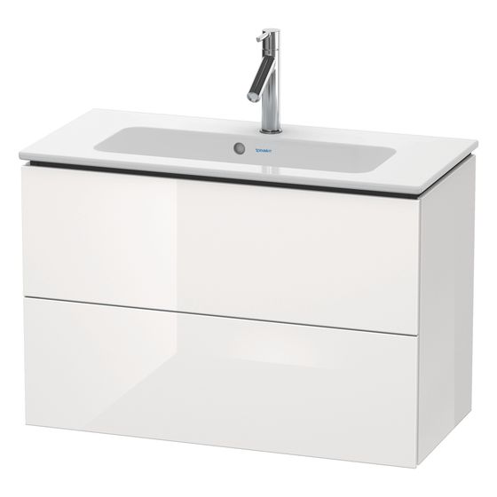 Duravit L-Cube Waschtischunterbau wandh. 391x820x550mm Compact, Eiche Marmoriert Matt, Grifflos, 2 SK