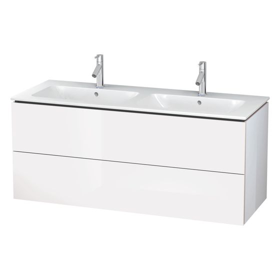Duravit L-Cube Waschtischunterbau wandh. 481x1290x550mm Eiche Marmoriert Matt, Grifflos, 2 SK
