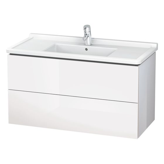 Duravit L-Cube Waschtischunterbau wandh. 469x1020x558mm Eiche Marmoriert Matt, Grifflos, 2 SK