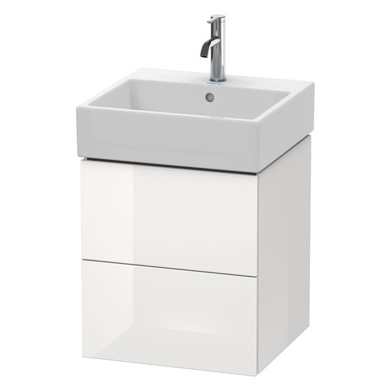 Duravit L-Cube Waschtischunterbau wandh. 459x484x544mm Eiche Marmoriert Matt, Grifflos, 2 SK