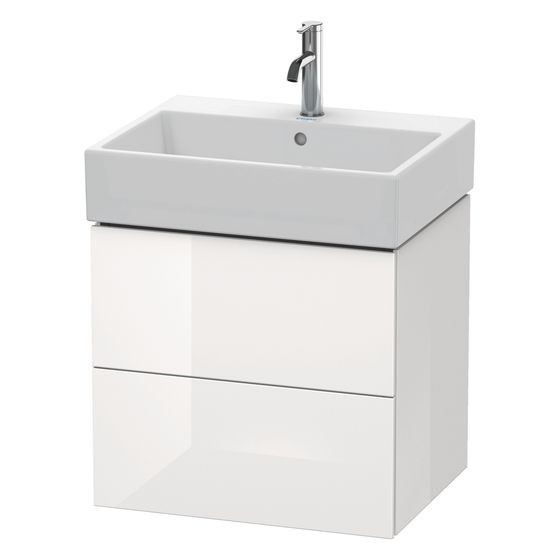 Duravit L-Cube Waschtischunterbau wandh. 459x584x544mm Eiche Marmoriert Matt, Grifflos, 2 SK