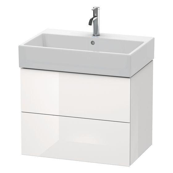 Duravit L-Cube Waschtischunterbau wandh. 459x684x544mm Eiche Marmoriert Matt, Grifflos, 2 SK