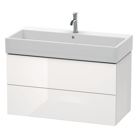 Duravit L-Cube Waschtischunterbau wandh. 459x984x544mm Eiche Marmoriert Matt, Grifflos, 2 SK