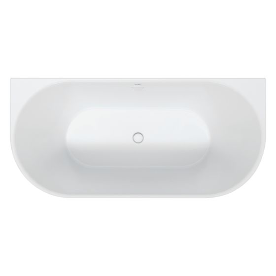 Duravit DuraSenja Badewanne 470x800x1700mm, 265l, Weiß glänzend, Oval, Vorwand, 2 Rückenschrägen Nahtlose Acrylverkleidung