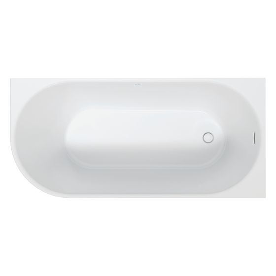 Duravit DuraSenja Badewanne 470x800x1700mm, 271l, Weiß glänzend, Oval, Ecke R, 1 Rückenschräge L Nahtlos Acrylverkl.