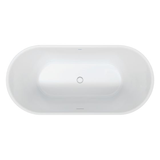 Duravit DuraSenja Badewanne 470x750x1500mm, 226l, Weiß glänzend, Oval, Freistehend, 2 Rückenschrägen Nahtlose Acrylverkleidung