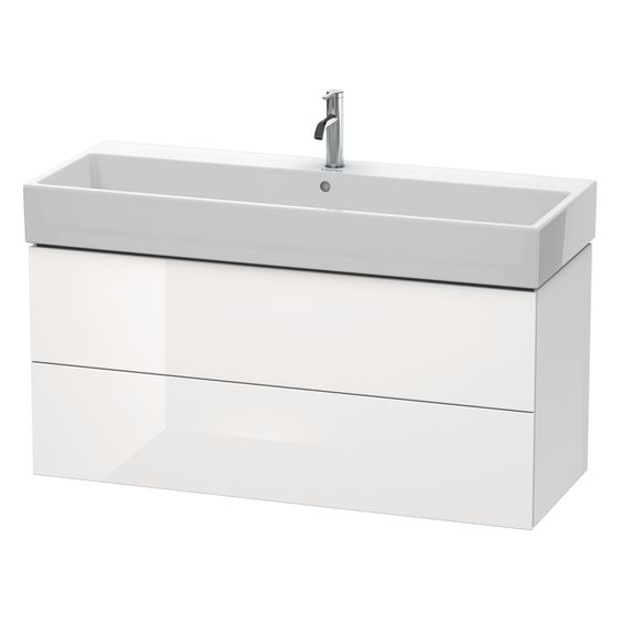 Duravit L-Cube Waschtischunterbau wandh. 459x1184x544mm Eiche Marmoriert Matt, Grifflos, 2 SK