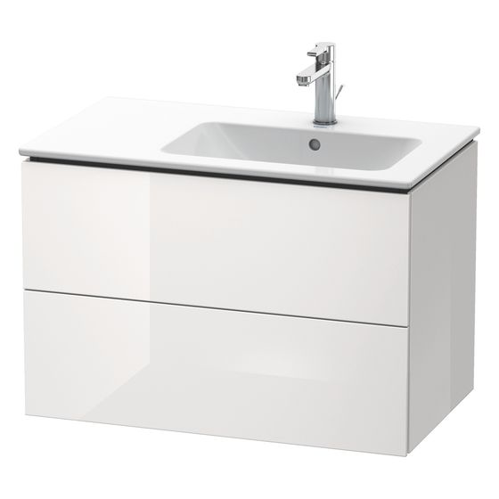 Duravit L-Cube Waschtischunterbau wandh. 481x820x550mm Eiche Marmoriert Matt, Grifflos, 2 Schubkästen, LC629205555