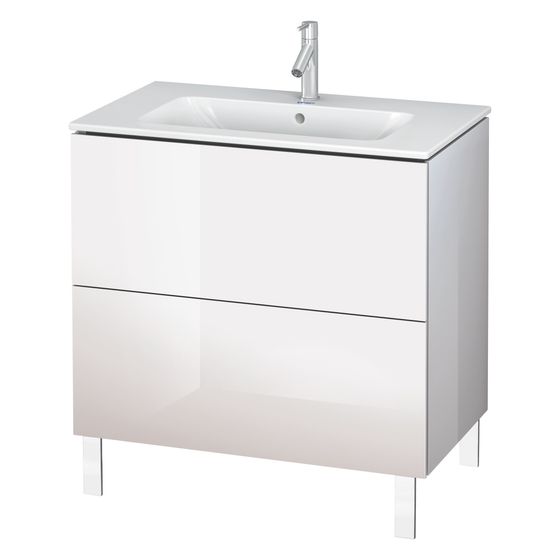 Duravit L-Cube Waschtischunterbau bodenst. 481x820x704mm Eiche Marmoriert Matt, Grifflos, 2 Auszüge, Aus./Schür.