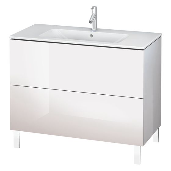 Duravit L-Cube Waschtischunterbau bodenst. 481x1020x704mm Eiche Marmoriert Matt Grifflos, 2 Auszüge, Aus./Schür.