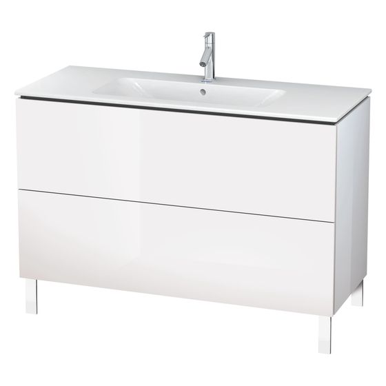 Duravit L-Cube Waschtischunterbau bodenst. 481x1220x704mm Eiche Marmoriert Matt Grifflos, 2 Auszüge, Aus./Schür.