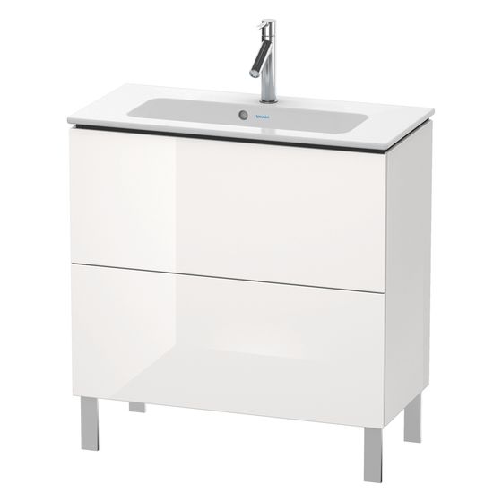 Duravit L-Cube Waschtischunterbau bodenst. 391x820x704mm Eiche Marmoriert Matt, Grifflos, 2 Auszüge, Aus./Schür.