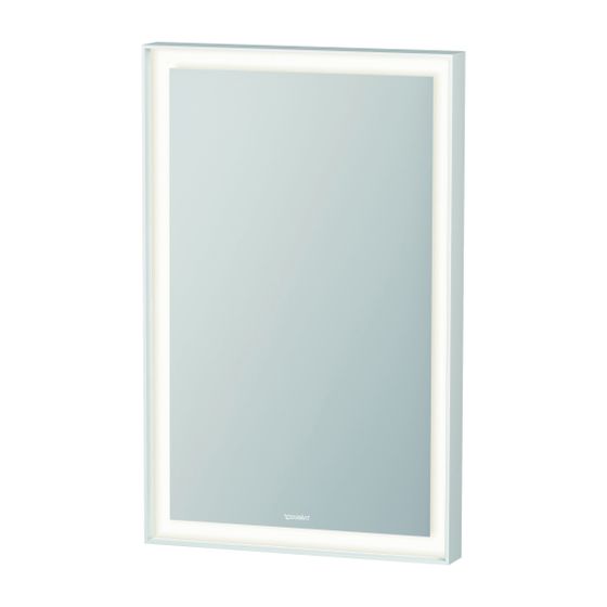Duravit L-Cube Spiegel Wandmontage 67x450x700mm, Weiß, LED, 18W, Betätigung Sensorschalter unten/rechts