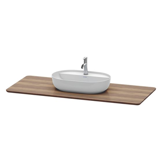 Duravit Luv Massivholzkonsole 595x1388x25mm, 1 Ausschnitt/Waschplatz, Amerikanischer Nussbaum Matt, ohne Konsolenträger