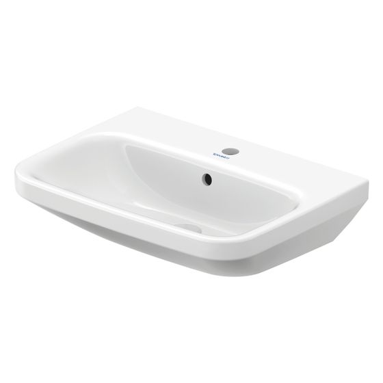 Duravit DuraStyle Waschtisch 440x600x170mm wandhäng., Weiß Hochglanz, Rechteckig, 1 WP mittig, 1 HL mittig, mit ÜL
