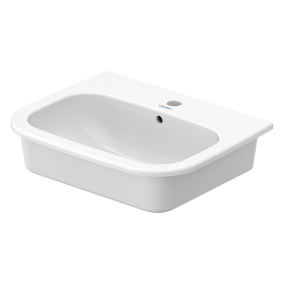 Duravit D-Code Einbauwaschtisch 435x545x195mm, Weiß Hochglanz, mit HLB/Überlauf, 1 HL, Einbau von oben