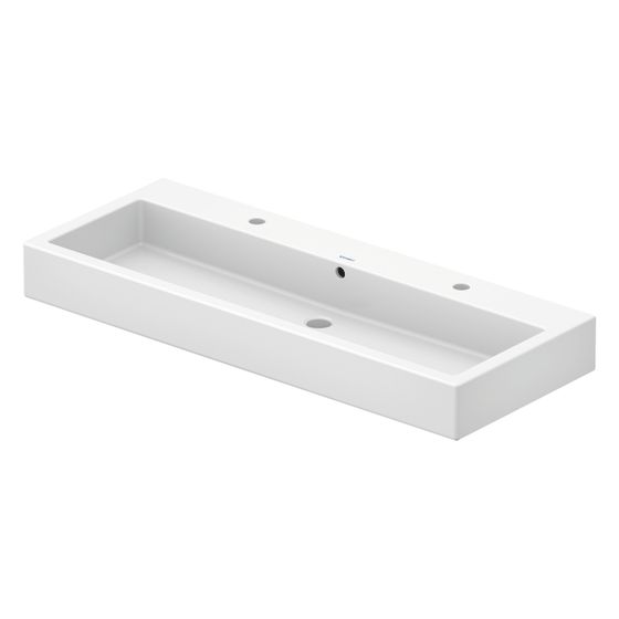 Duravit Vero Waschtisch 470x1200x175mm mit HLB Aufsatz, Weiß Hochglanz, Rechteckig, WonderGliss, 2 WP M 1 HL L mit ÜL, geschl.