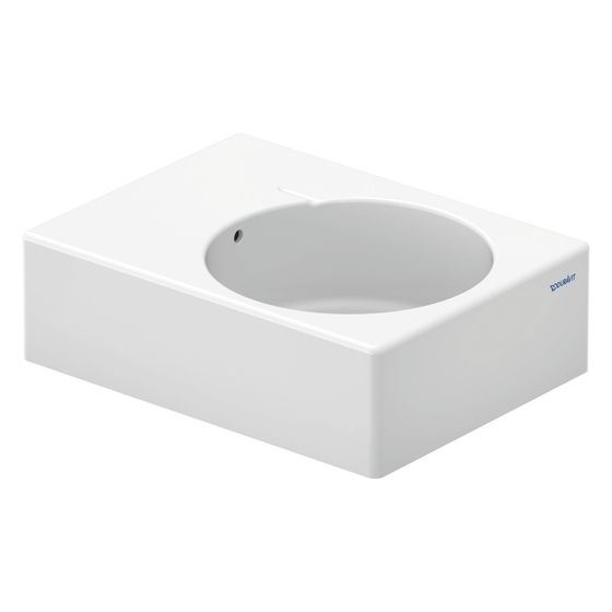 Duravit Design Classics Waschtisch 460x615x225mm wandhäng., R, Weiß Hochglanz, Rechteckig, 1 WP, 1 HL, mit ÜL