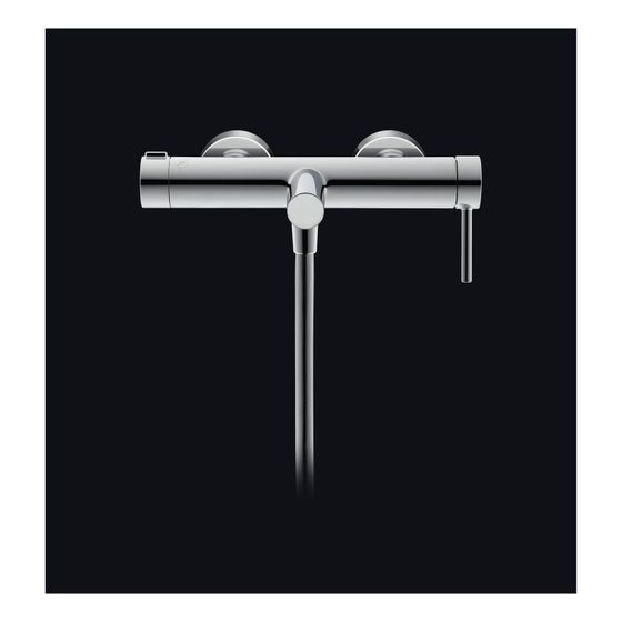 Duravit Circle Einhebel-Wannenmischer Aufputz, Chrom HG, Aufputz, Ausladung 185mm, Chrom, 1/2