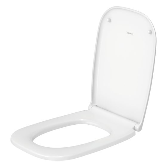 Duravit D-Code WC-Sitz Weiß HG 362x55x478mm mit Absenkauto. Sitzgarnitur ab. vorne offen, Edelstahl-Scharniere, Verlängert